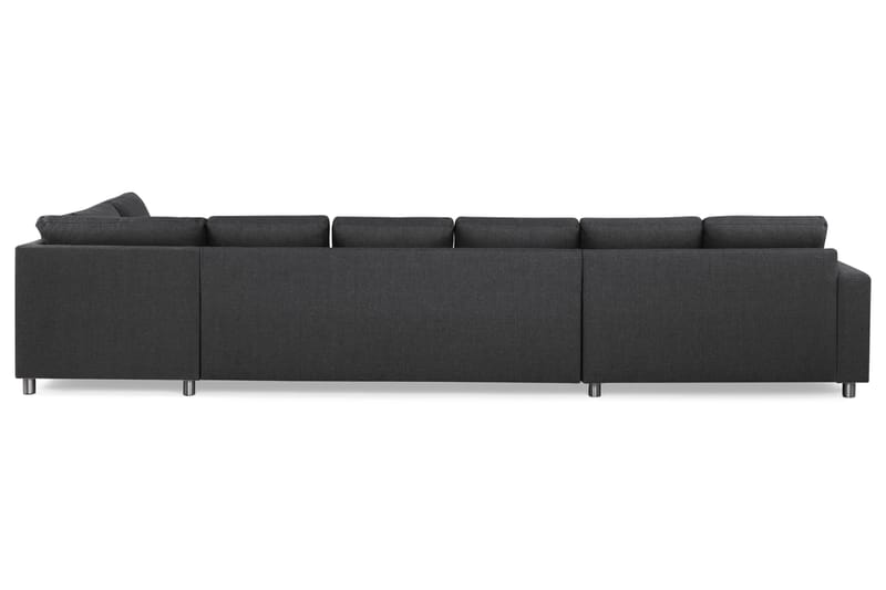 Crazy 6-sits Högervänd U-formad XX-Large Soffa med Divan och Schäslong i Tyg - Mörkgrå - Möbler - Soffa - U-soffa