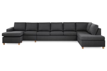 Crazy 6-sits Högervänd U-formad XX-Large Soffa med Divan och Schäslong i Tyg