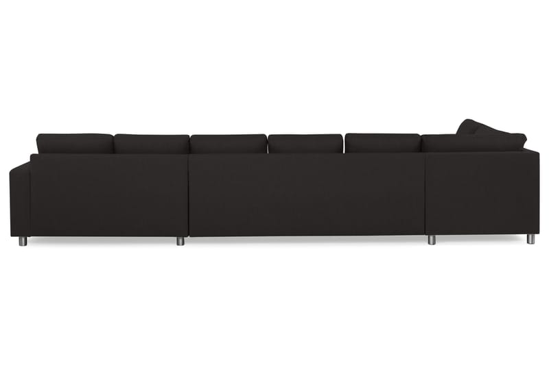 Crazy 6-sits Vänstervänd U-formad XX-Large Soffa med Divan och Schäslong i Tyg - Antracit - Möbler - Soffa - U-soffa