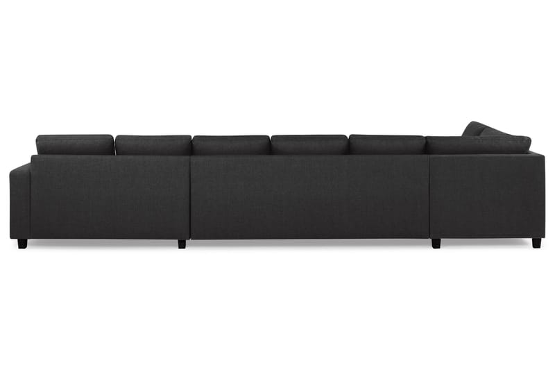 Crazy 6-sits Vänstervänd U-formad XX-Large Soffa med Divan och Schäslong i Tyg - Antracit - Möbler - Soffa - U-soffa