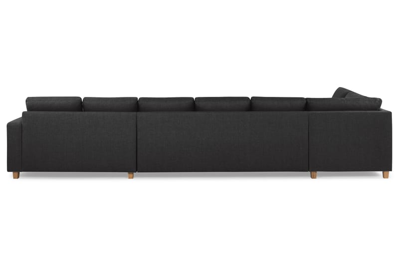 Crazy 6-sits Vänstervänd U-formad XX-Large Soffa med Divan och Schäslong i Tyg - Antracit - Möbler - Soffa - U-soffa