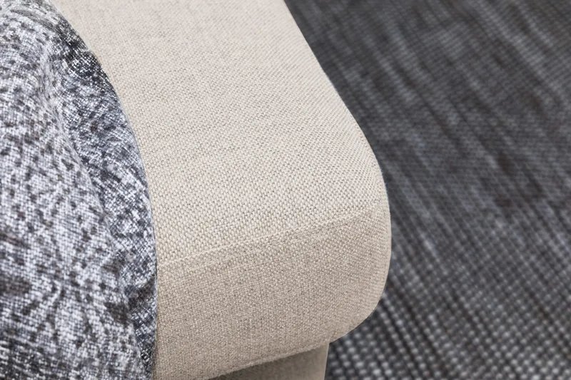 Crazy 6-sits Vänstervänd U-formad XX-Large Soffa med Divan och Schäslong i Tyg - Beige - Möbler - Soffa - U-soffa