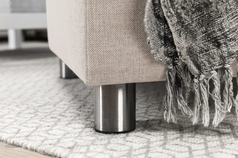 Crazy 6-sits Vänstervänd U-formad XX-Large Soffa med Divan och Schäslong i Tyg - Beige - Möbler - Soffa - U-soffa