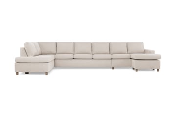 Crazy 6-sits Vänstervänd U-formad XX-Large Soffa med Divan och Schäslong i Tyg