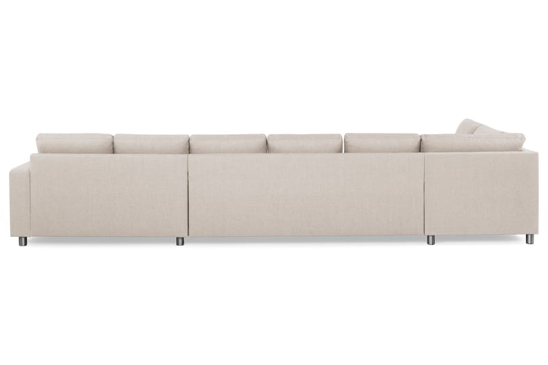 Crazy 6-sits Vänstervänd U-formad XX-Large Soffa med Divan och Schäslong i Tyg - Beige - Möbler - Soffa - U-soffa