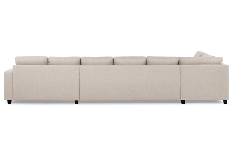 Crazy 6-sits Vänstervänd U-formad XX-Large Soffa med Divan och Schäslong i Tyg - Beige - Möbler - Soffa - U-soffa