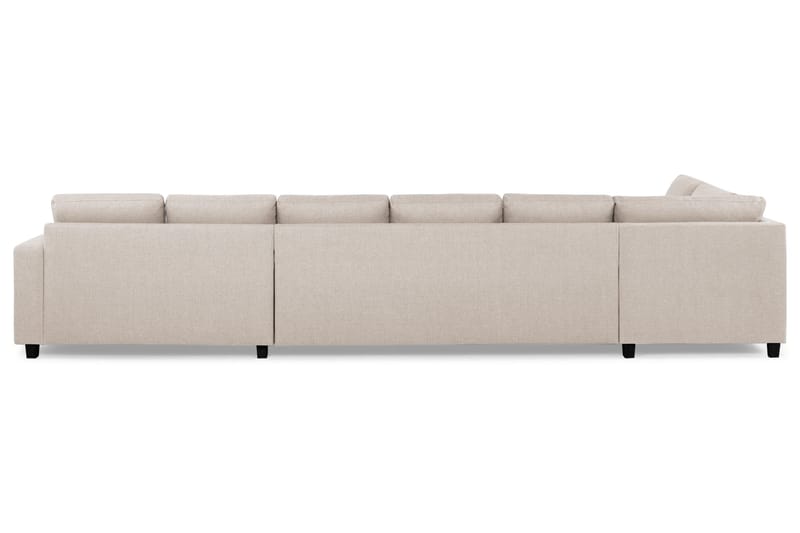 Crazy 6-sits Vänstervänd U-formad XX-Large Soffa med Divan och Schäslong i Tyg - Beige - Möbler - Soffa - U-soffa