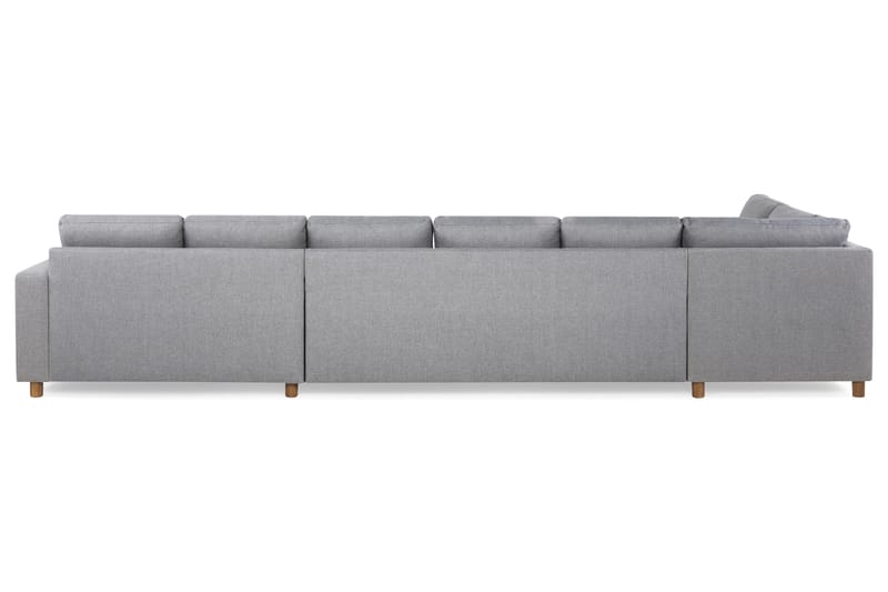 Crazy 6-sits Vänstervänd U-formad XX-Large Soffa med Divan och Schäslong i Tyg - Grå - Möbler - Soffa - U-soffa