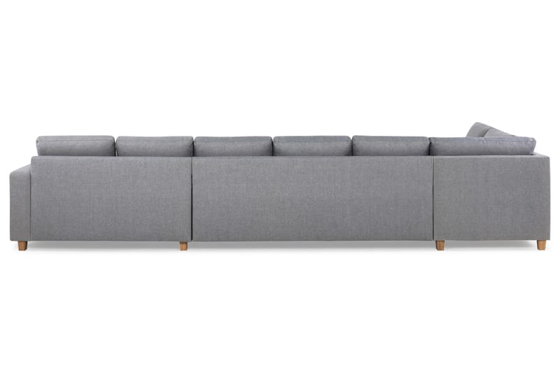 Crazy 6-sits Vänstervänd U-formad XX-Large Soffa med Divan och Schäslong i Tyg - Grå - Möbler - Soffa - U-soffa