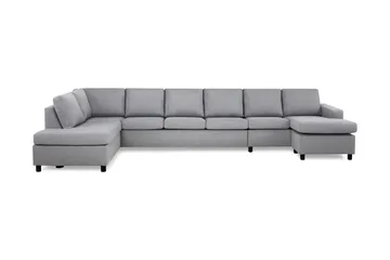 Crazy 6-sits Vänstervänd U-formad XX-Large Soffa med Divan och Schäslong i Tyg
