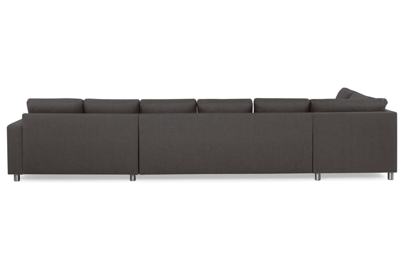 Crazy 6-sits Vänstervänd U-formad XX-Large Soffa med Divan och Schäslong i Tyg - Mörkgrå - Möbler - Soffa - U-soffa