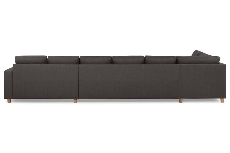 Crazy 6-sits Vänstervänd U-formad XX-Large Soffa med Divan och Schäslong i Tyg - Mörkgrå - Möbler - Soffa - U-soffa