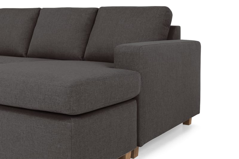 Crazy 6-sits Vänstervänd U-formad XX-Large Soffa med Divan och Schäslong i Tyg - Mörkgrå - Möbler - Soffa - U-soffa