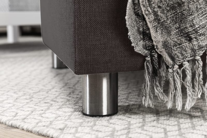 Crazy 6-sits Vänstervänd U-formad XX-Large Soffa med Divan och Schäslong i Tyg - Mörkgrå - Möbler - Soffa - U-soffa