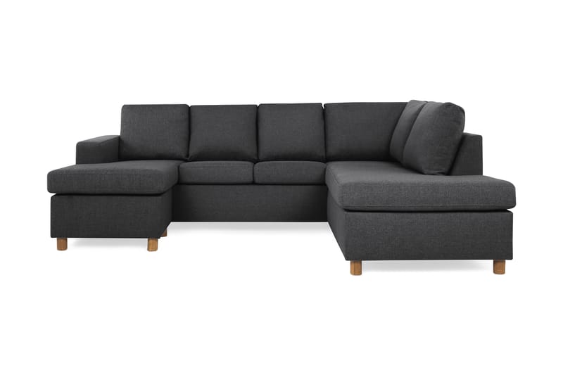 Crazy U-soffa Large Divan Vänster - Mörkgrå - U-soffa