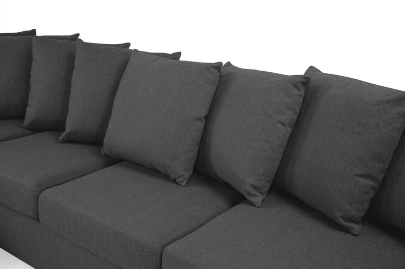 Crazy U-soffa XL Divan Höger inkl Kuvertkuddar - Svart - Möbler - Soffa - U-soffa