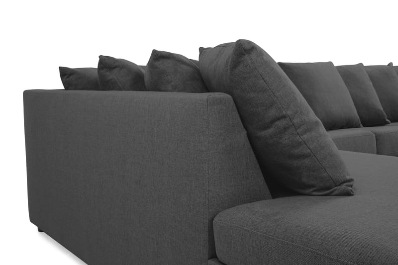 Crazy U-soffa XL Divan Höger inkl Kuvertkuddar - Svart - Möbler - Soffa - U-soffa