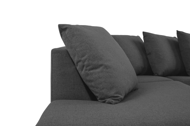 Crazy U-soffa XL Divan Höger inkl Kuvertkuddar - Svart - Möbler - Soffa - U-soffa