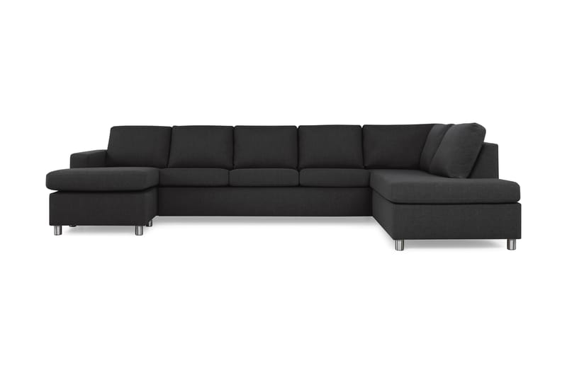 Crazy U-soffa XL Divan Vänster - Antracit - U-soffa