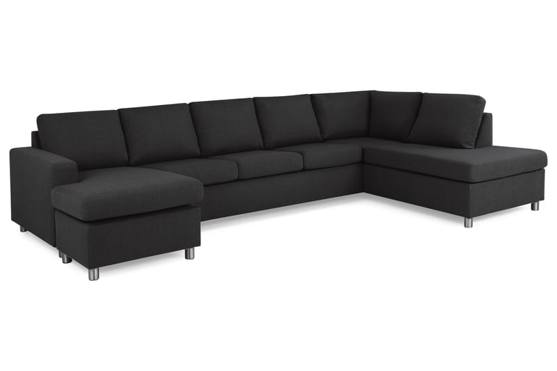 Crazy U-soffa XL Divan Vänster - Antracit - U-soffa