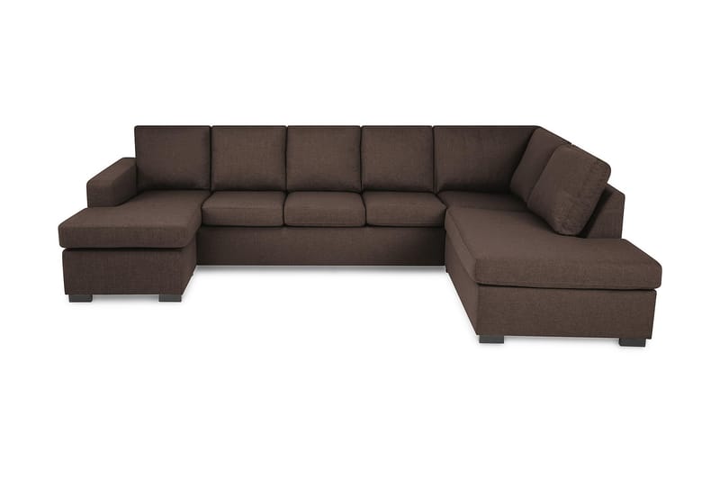 Crazy U-soffa XL Divan Vänster - Brun - U-soffa