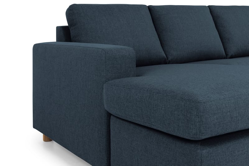 Crazy U-soffa XL Divan Vänster - Mörkblå - Skinnsoffor - Sammetssoffa - U-soffa