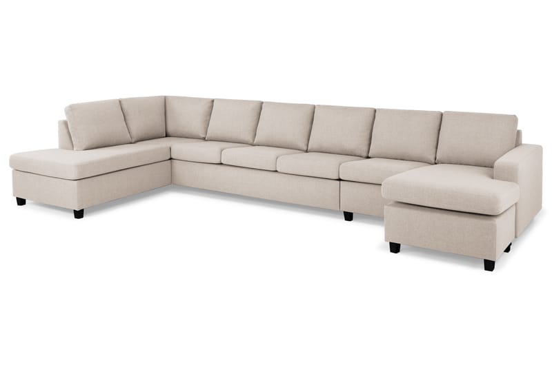 Crazy U-soffa XXL Divan Höger - Beige - U-soffa