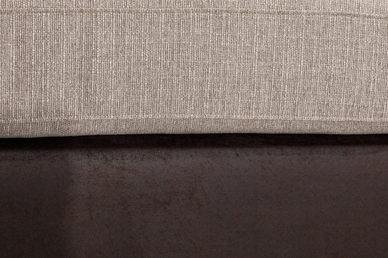 Cuba 5-sits Högervänd U-formad Soffa med Divan och Schäslong i Konstläder/Tyg - Brun / Beige - Möbler - Soffa - U-soffa
