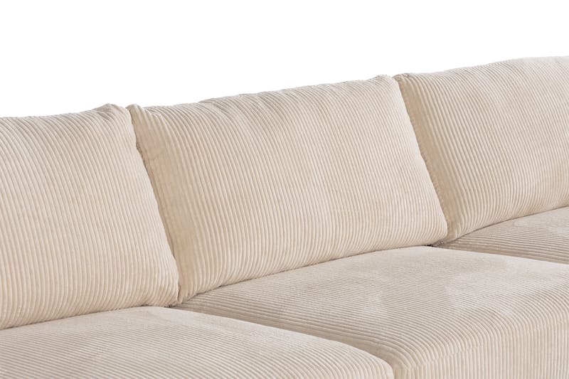 Cuba 5-sits Vänstervänd U-formad Soffa med Divan och Schäslong i Manchester/Konstläder - Brun / Beige - Möbler - Soffa - U-soffa