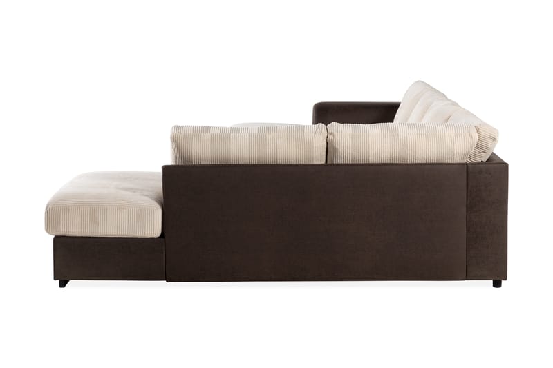 Cuba U-Soffa Divan Vänster - Beige/Brun - U-soffa