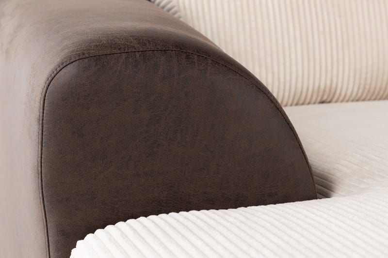 Cuba U-Soffa Divan Vänster - Beige/Brun - U-soffa