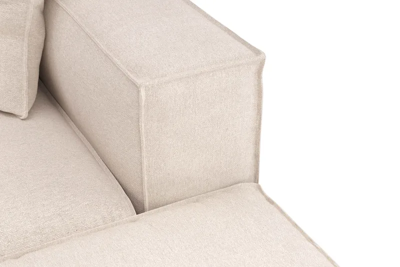Cubo 5-sits U-formad Djup Modulsoffa Med Divan och Schäslong i Sammet - Beige - Möbler - Soffa - U-soffa