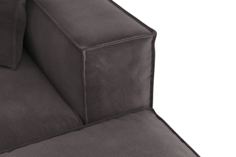 Cubo 5-sits U-formad Djup Modulsoffa Med Divan och Schäslong i Sammet - Mörkgrå - Möbler - Soffa - U-soffa