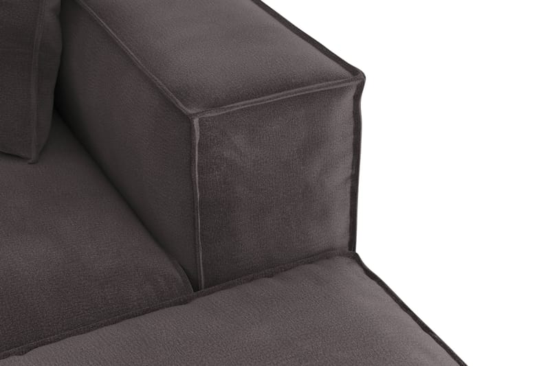 Cubo 5-sits U-formad Djup Modulsoffa Med Divan och Schäslong i Sammet - Mörkgrå - Möbler - Soffa - U-soffa