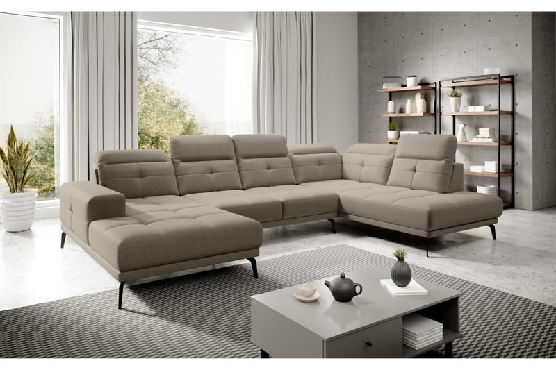 Devender Soffa m. Divan och Schäslong - Beige - Möbler - Soffa - U-soffa
