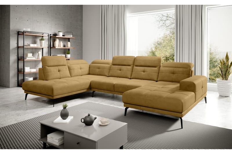 Devender Soffa m. Divan och Schäslong - Beige - Möbler - Soffa - U-soffa