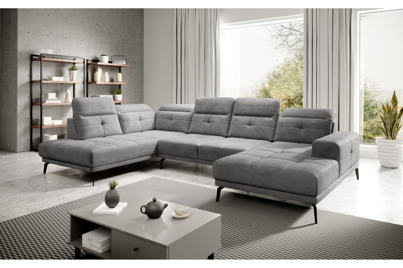 Devender Soffa m. Divan och Schäslong - Blå - Möbler - Soffa - U-soffa