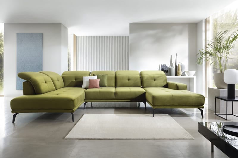 Devender Soffa m. Divan och Schäslong - Grå - Möbler - Soffa - U-soffa