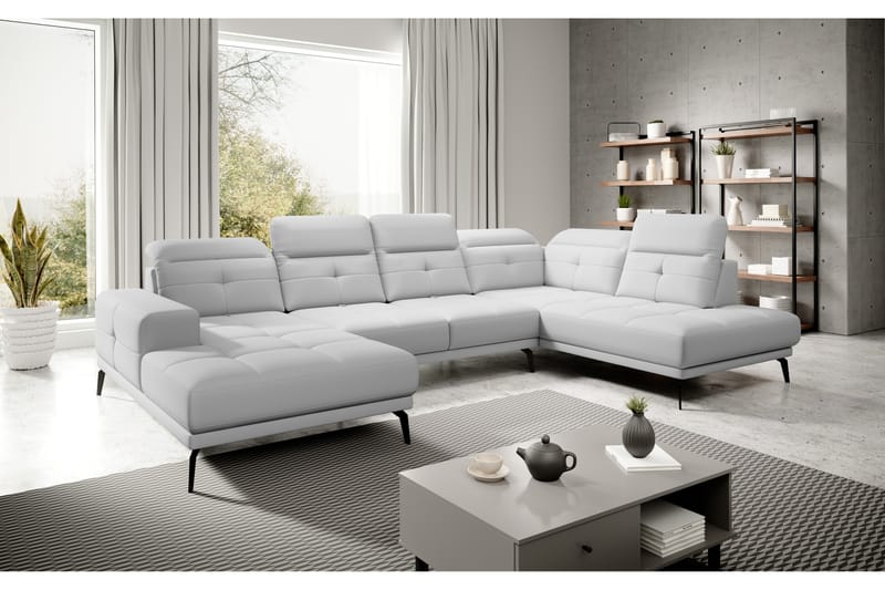 Devender Soffa m. Divan och Schäslong - Vit - Möbler - Soffa - U-soffa