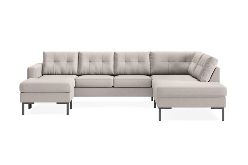 Frillestad 4-sits Högervänd U-formad Soffa med Divan och Schäslong i Tyg - Beige - Möbler - Soffa - U-soffa