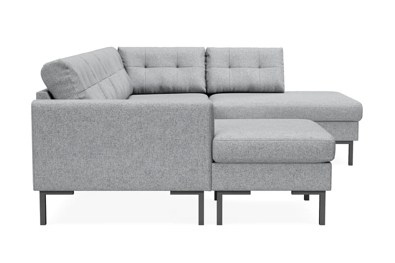 Frillestad 4-sits Vänstervänd U-formad Soffa med Divan och Schäslong i Tyg - Grå - Möbler - Soffa - U-soffa