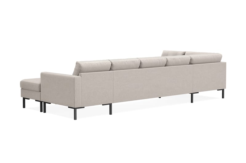 Frillestad 5-sits Vänstervänd U-formad Soffa med Divan och Schäslong i Tyg - Beige - Möbler - Soffa - U-soffa