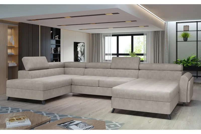Josette U-soffa med Divan Höger - Beige - Möbler - Soffa - U-soffa
