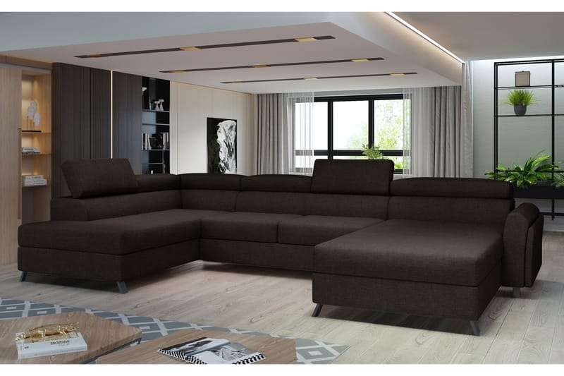 Josette U-soffa med Divan Höger - Brun - Möbler - Soffa - U-soffa