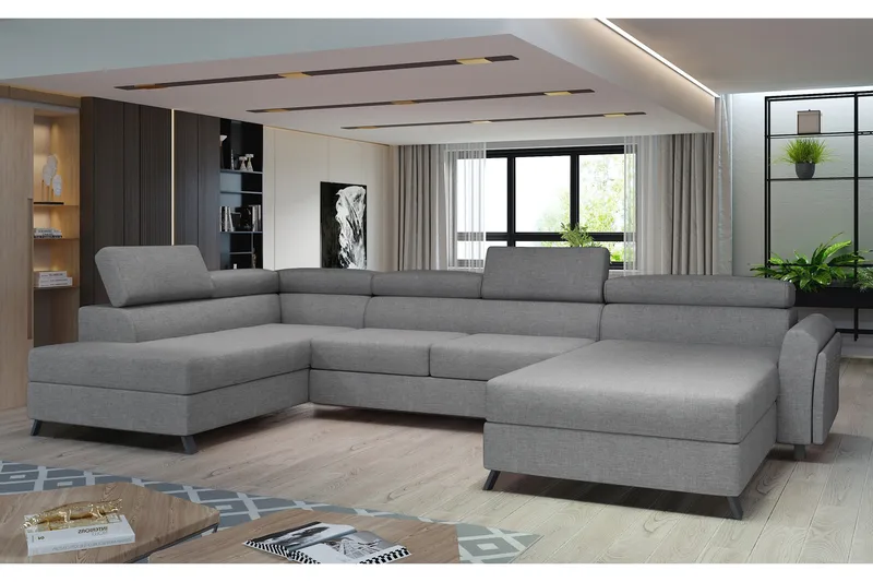 Josette U-soffa med Divan Höger, Grå