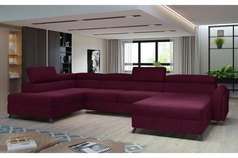 Josette U-soffa med Divan Höger, Lila