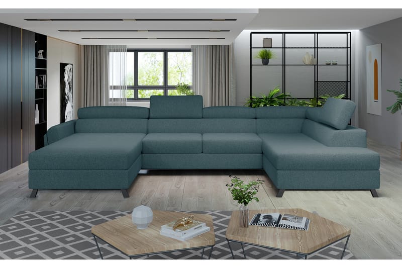 Josette U-soffa med Divan Vänster - Grön - U-soffa