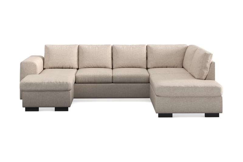 Link 4-sits Högervänd U-formad Large Soffa med Divan och Schäslong i Tyg - Beige - Möbler - Soffa - U-soffa