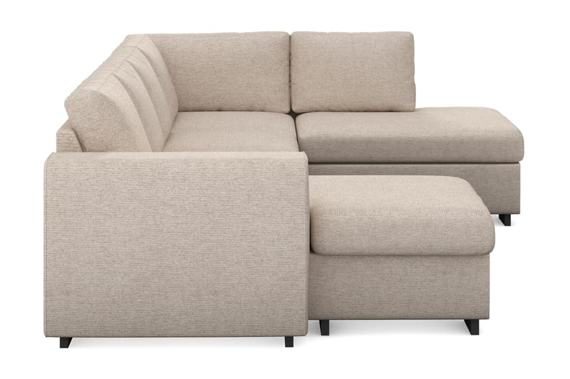 Link 4-sits Högervänd U-formad Large Soffa med Divan och Schäslong i Tyg - Beige - Möbler - Soffa - U-soffa
