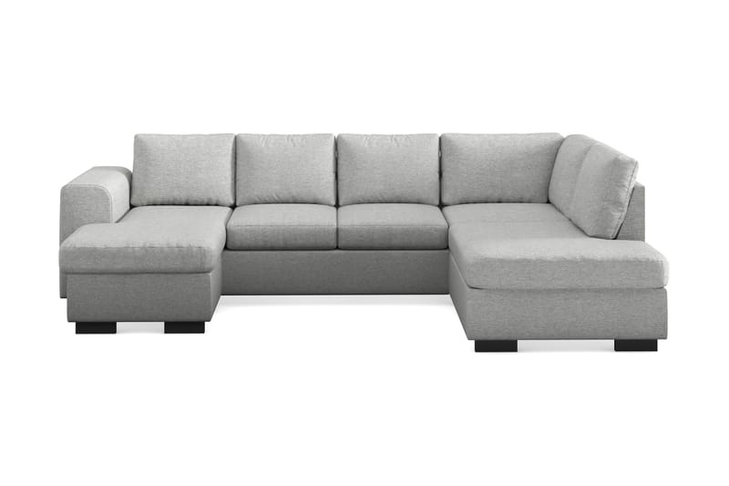 Link 4-sits Högervänd U-formad Large Soffa med Divan och Schäslong i Tyg - Ljusgrå - Möbler - Soffa - U-soffa
